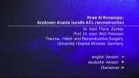 Knee Arthroscopy — Anatomic double bundle ACL reconstruction