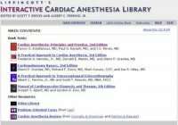 Lippincott’s Interactive Cardiac Anesthesia Library