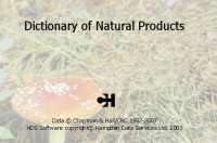 Dictionary of Natural Products