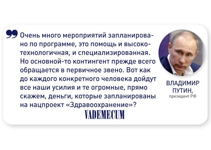 Путин призвал не забывать о первичном звене медпомощи под предлогом развития высоких технологий